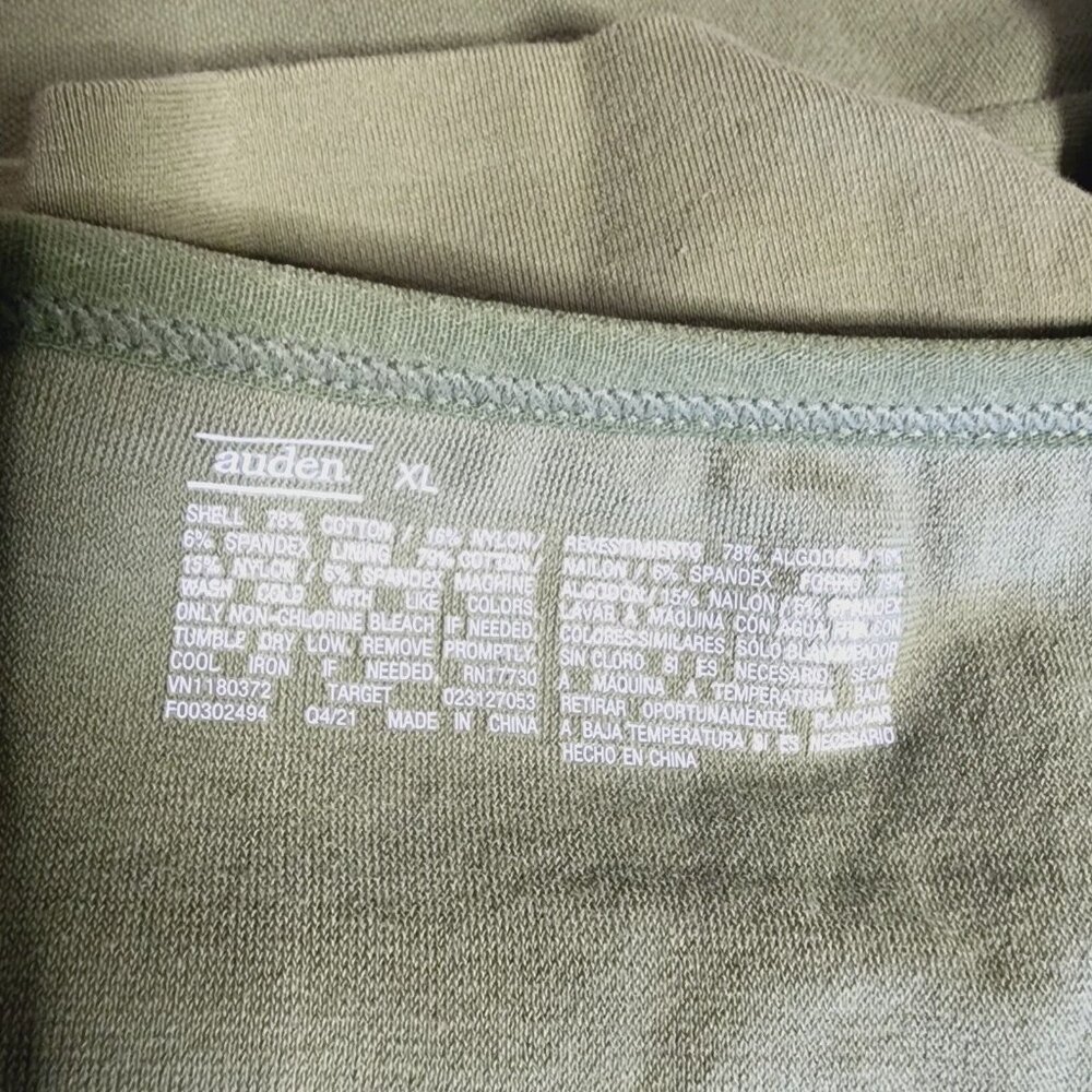 NWT AUDEN Solid All Green Halter Bralette Sports Bra Womens Size XL - Picture 5 of 5